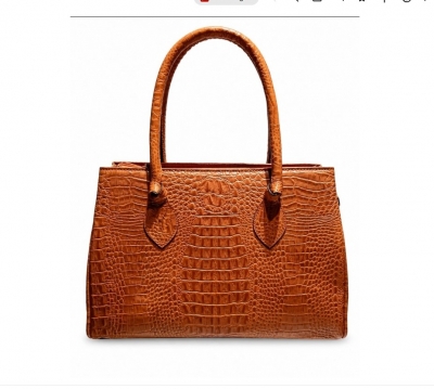BOLSA DE COURO CRÔCO GRANDE